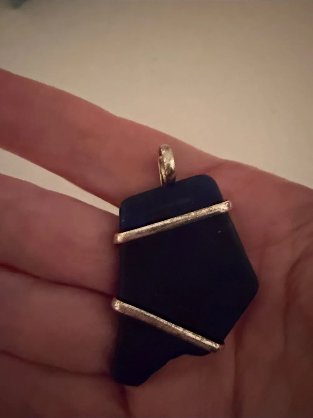 Sea Glass Pendant Set in Teal and Cobalt Blue - Picture 5 of 6